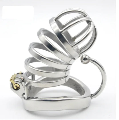 Stainless Steel Male Chastity Device Cock Cage Penis Cock Lock Chastity Belt C276 Metal Chastity Cage with Base Arc Ring Devices