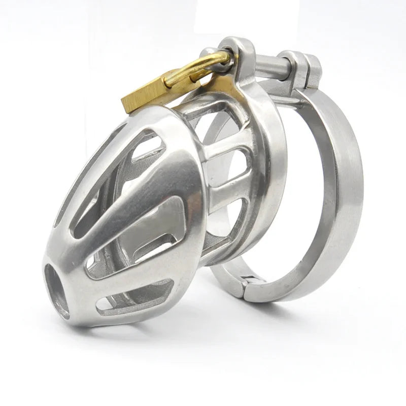 Stainless Steel Male Chastity Device Metal Chastity Cock Penis Cage Men's Virginity Lock Cock Rings BON4M Male Chastity