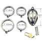 Stainless Steel Male Chastity Device Metal Chastity Cock Penis Cage Men's Virginity Lock Cock Rings BON4M Male Chastity