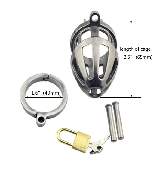 Stainless Steel Male Chastity Device Metal Chastity Cock Penis Cage Men's Virginity Lock Cock Rings BON4M Male Chastity