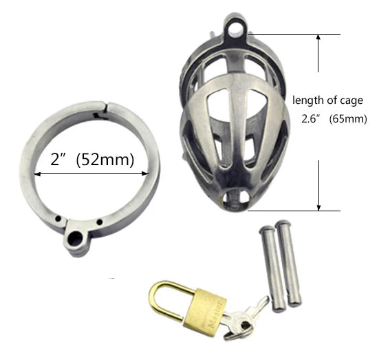 Stainless Steel Male Chastity Device Metal Chastity Cock Penis Cage Men's Virginity Lock Cock Rings BON4M Male Chastity