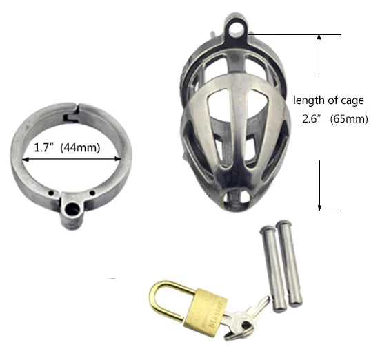 Stainless Steel Male Chastity Device Metal Chastity Cock Penis Cage Men's Virginity Lock Cock Rings BON4M Male Chastity