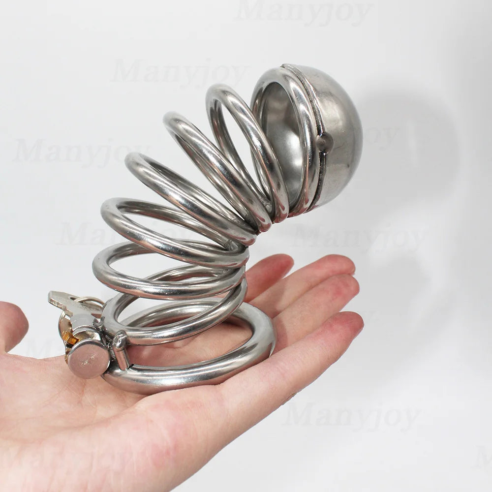 Stainless Steel Male Chastity Device Super Small Chastity Cock Cage Penis Lock Cock Ring Chastity Belt Male BDSM Sex Toys