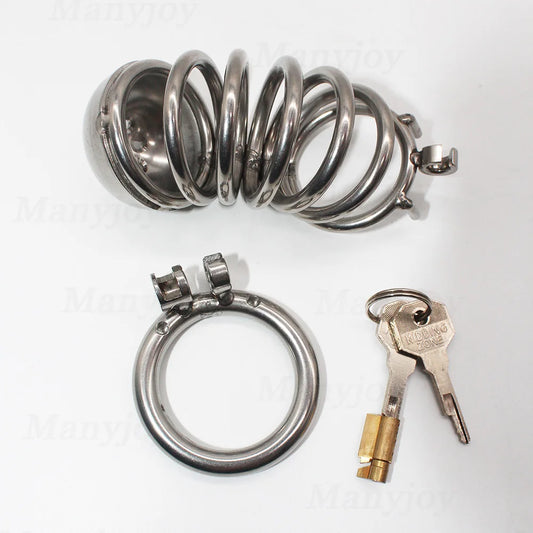 Stainless Steel Male Chastity Device Super Small Chastity Cock Cage Penis Lock Cock Ring Chastity Belt Male BDSM Sex Toys