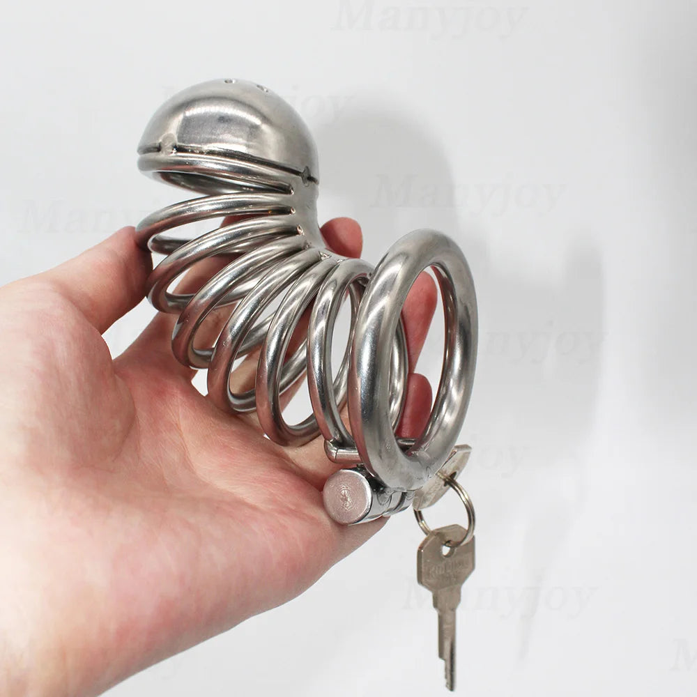 Stainless Steel Male Chastity Device Super Small Chastity Cock Cage Penis Lock Cock Ring Chastity Belt Male BDSM Sex Toys