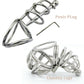 Stainless Steel Male Chastity Device with Urethral Catheter Chastity Penis Ring Cock Cage Virginity Lock Penis Cage A071 BDSM