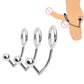 Stainless Steel Metal Anal Hook with Penis Ring For Male Anal Plug Penis Chastity Lock Fetish Cock Ring