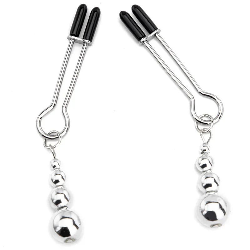 Stainless Steel Metal Chain Nipple Milk Clips Breast Clip Sex Slaves Fetish Nipple Clamps Sex Toys Butterfly Style For Couples