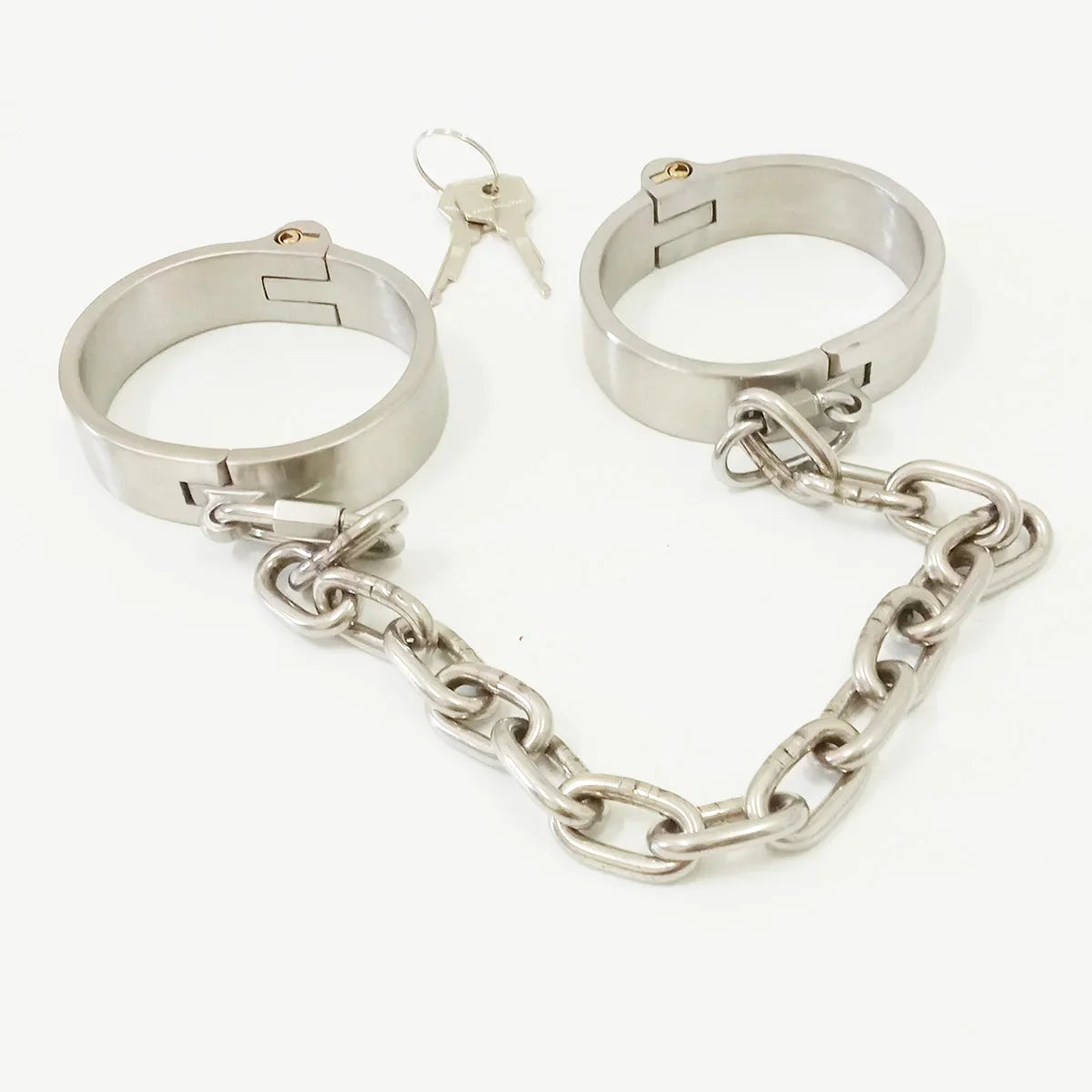 Stainless Steel Metal Neck Collar Handcuffs Ankle Cuffs Slave BDSM Bondage Set Detachable Metal Wrist Cuffs Foot Cuff Sexy Toys