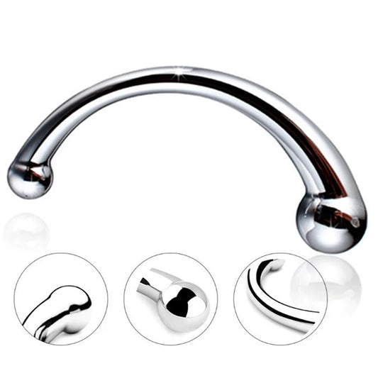 Stainless Steel Metal double Ended Dildo Penis G Spot Wand Massage Anal butt Plug prostate massager P-Spot sex toy For Women Men