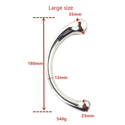 Stainless Steel Metal double Ended Dildo Penis G Spot Wand Massage Anal butt Plug prostate massager P-Spot sex toy For Women Men