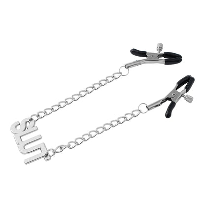 Stainless Steel Nipple Clips Breast Clip with Chain Sex Clamps Bondage Breast Stimulation G Spot Massager Sex Toy for Women