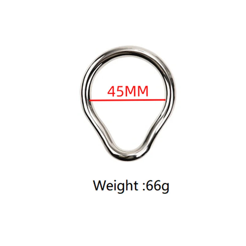 Stainless Steel Penis Lock Cock Ring Set Man Metal Small Large Delay Ejaculation Penis Ring Ball Stretcher Erection Male Sex Toy