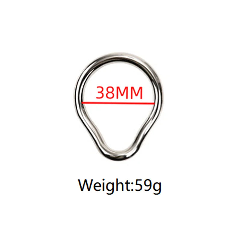 Stainless Steel Penis Lock Cock Ring Set Man Metal Small Large Delay Ejaculation Penis Ring Ball Stretcher Erection Male Sex Toy