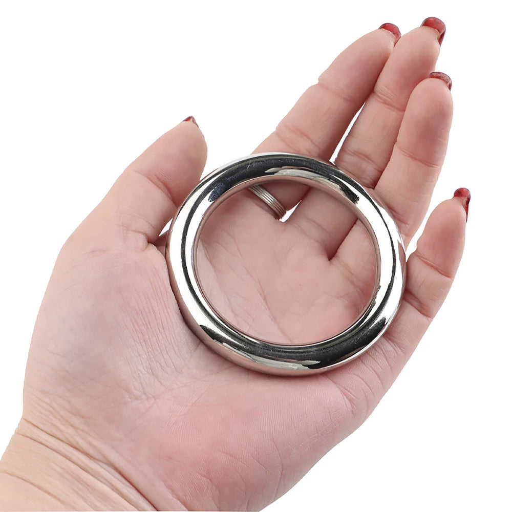 Stainless Steel Penis Ring Sex Toys for Man Metal Cock Ring Delay Ejaculation Intimate Goods Bondage Cockring 3.8/4/4.5/5cm