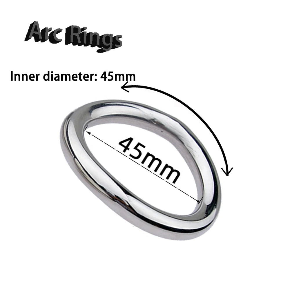 Stainless Steel Penis Ring Sex Toys for Man Metal Cock Ring Delay Ejaculation Intimate Goods Bondage Cockring 3.8/4/4.5/5cm