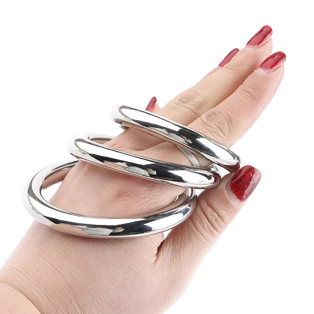 Stainless Steel Penis Ring Sex Toys for Man Metal Cock Ring Delay Ejaculation Intimate Goods Bondage Cockring 3.8/4/4.5/5cm