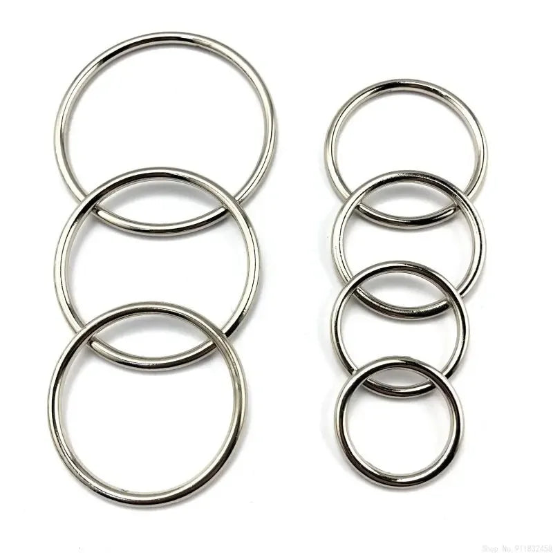 Stainless Steel Penis Ring Sex Toys for Men Round Cock Rings Sex Metal Penis Ring Casing Bound Scrotum Cock Ring Sex Toy for Men