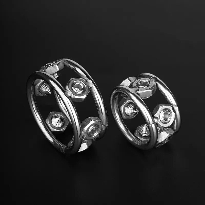 Stainless Steel Screw Locking Penis Rings