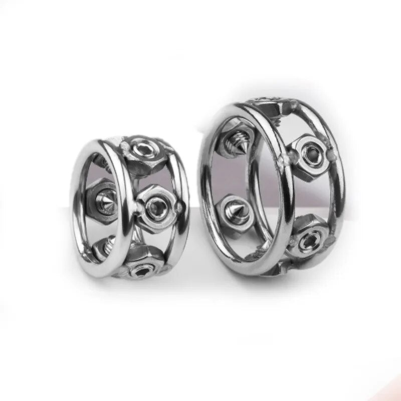 Stainless Steel Screw Locking Penis Rings