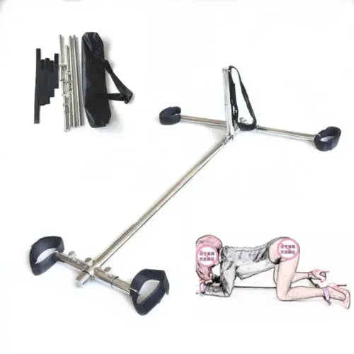 Stainless Steel Spreader Bar Kit BDSM Open Dildo Bondage Mouth Gag Slave Handcuffs  Restraint Sex Toys Adult Erotic Products