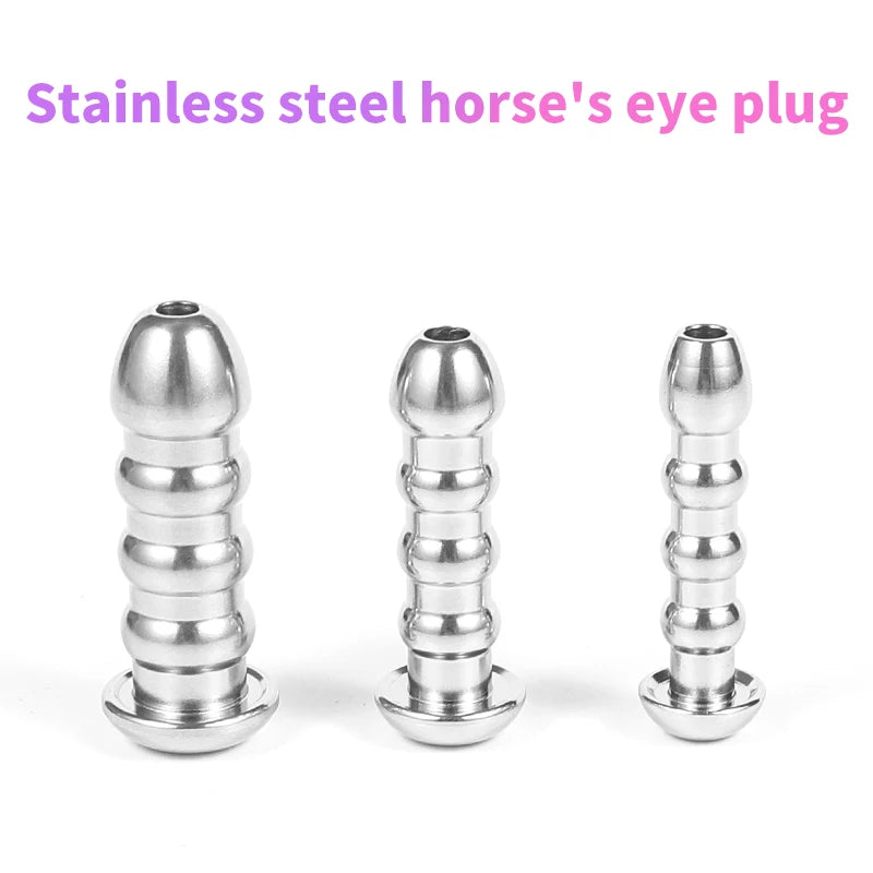 Stainless Steel Urethral Sound Dilator Male Penis Urinary Plug Hollow Threaded Urethra Catheter Stimulator Ejaculation Delay Toy