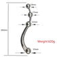 Stainless steel Metal large huge Double dildo Penetration anal beads butt plug basic fake penis vagina insert SM sex toys woman