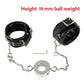 Stainless steel heavy ball stretcher penis lock cock ring delay leather bondage handcuff with chain set metal slave couple game