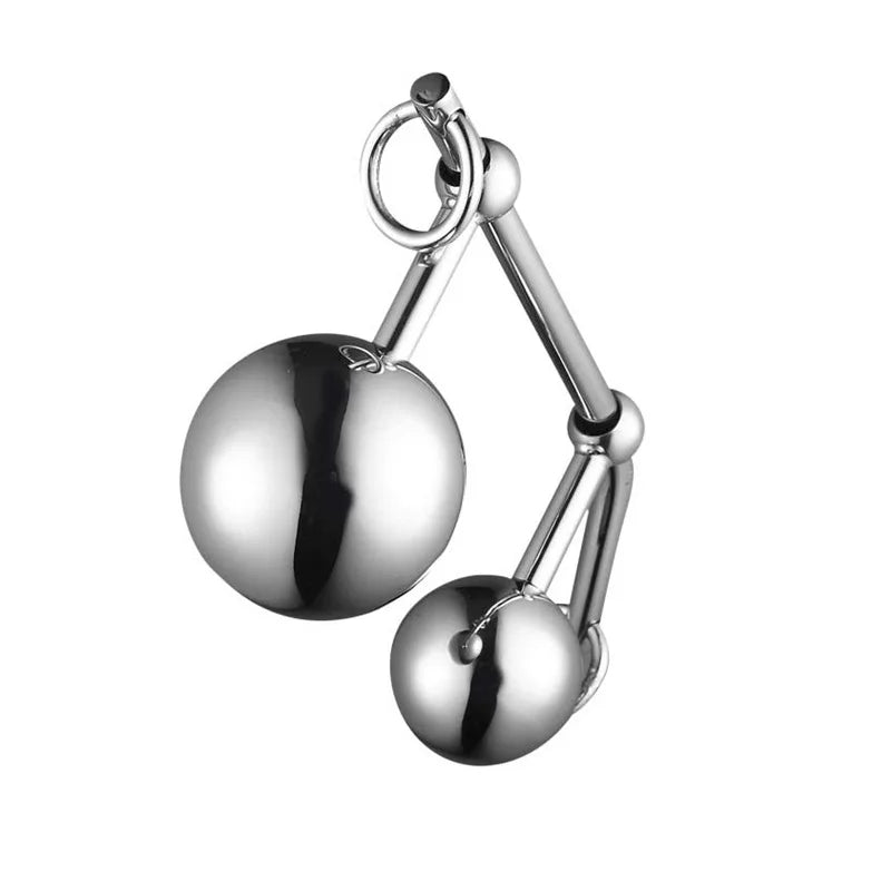 Stainless steel metal ball Male anal plugbutt plug erotic sex slave products with cock rings penis ring AC612