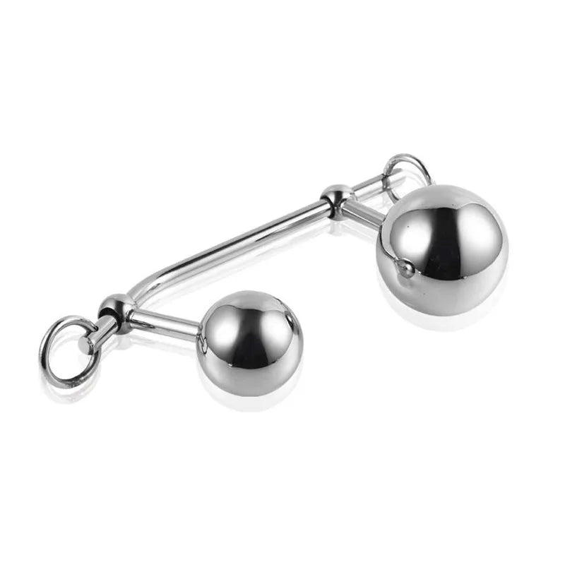 Stainless steel metal ball Male anal plugbutt plug erotic sex slave products with cock rings penis ring AC612