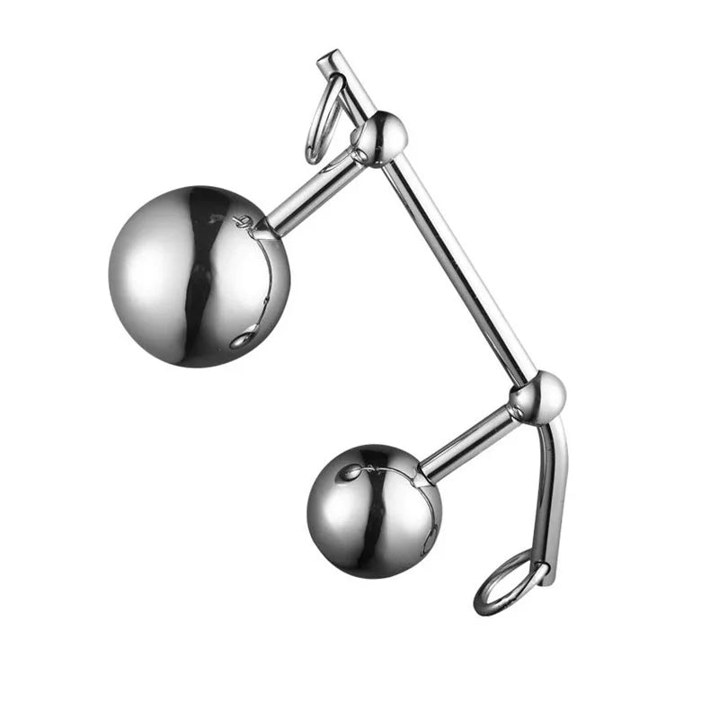 Stainless steel metal ball Male anal plugbutt plug erotic sex slave products with cock rings penis ring AC612