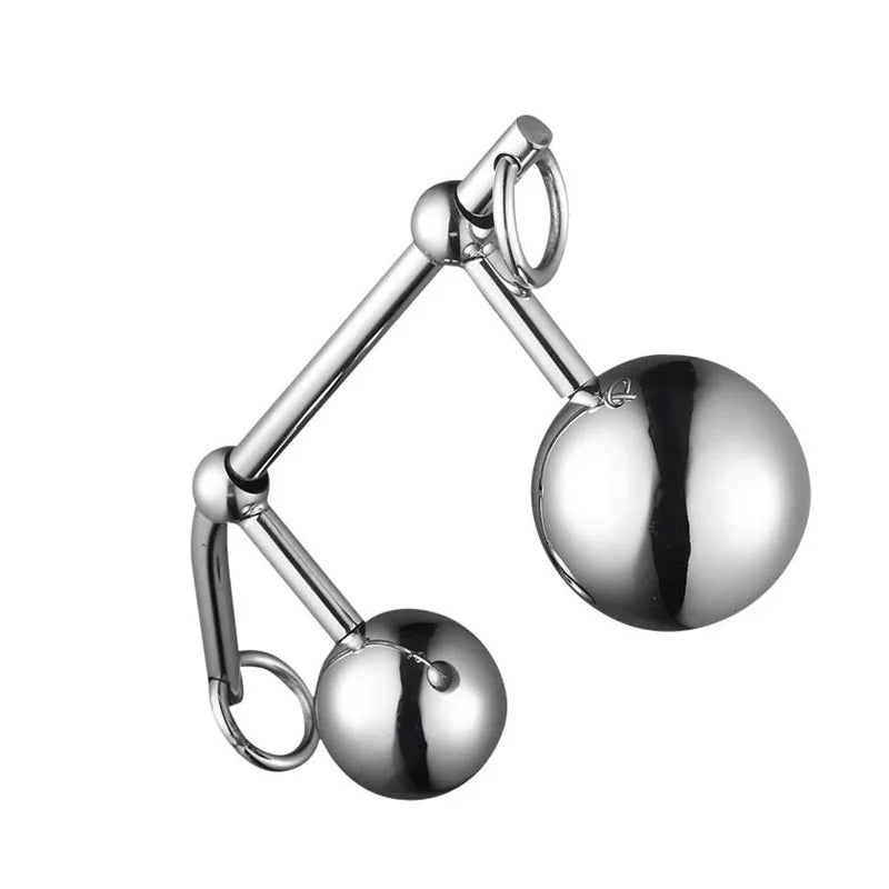 Stainless steel metal ball Male anal plugbutt plug erotic sex slave products with cock rings penis ring AC612