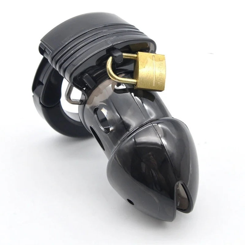 Steel Male Chastity Device with Padlock 5 Size Ring Short Penis Cock Cage Penis Sleeve Adult Game Scrotum Bound Ball Stretcher