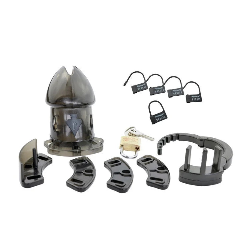 Steel Male Chastity Device with Padlock 5 Size Ring Short Penis Cock Cage Penis Sleeve Adult Game Scrotum Bound Ball Stretcher