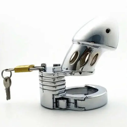 Steel Male Chastity Device with Padlock 5 Size Ring Short Penis Cock Cage Penis Sleeve Adult Game Scrotum Bound Ball Stretcher