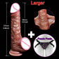 Strap On Realistic Dildos for Women Lesbian Realistic Skin Sliding Foreskin Testicles Dildo For Anal Big Dick Sex Toys Penis