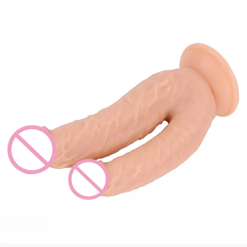 Strap on Double Dildos Female Masturbation Penetration Vagina for Anal Big Realistic Penis with Suction Cup Couples Sex Toys