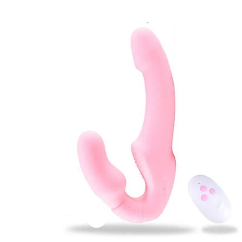 Strapless Strap-on Dildo Vibrator for Couples Strapon for Lesiban Wireless Remote Control Double-Heads Vibrator Adult Sex Toys