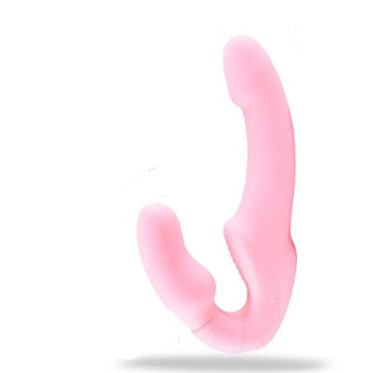 Strapless Strap-on Dildo Vibrator for Couples Strapon for Lesiban Wireless Remote Control Double-Heads Vibrator Adult Sex Toys