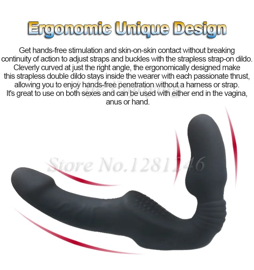 Strapless Strap-on Dildo Vibrator for Couples Strapon for Lesiban Wire –  GXLOCK Store