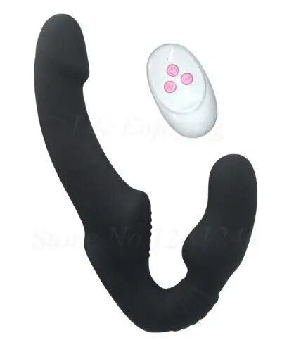 Strapless Strap-on Dildo Vibrator for Couples Strapon for Lesiban Wireless Remote Control Double-Heads Vibrator Adult Sex Toys