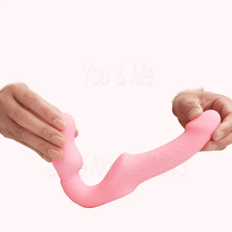 Strapless Strap-on Dildo Vibrator for Couples Strapon for Lesiban Wireless Remote Control Double-Heads Vibrator Adult Sex Toys