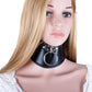 Strict Leather Posture O Ring Collar Restraint Head Harness BDSM Adult Sex Toy Lockable Choker Training Stretching Brace