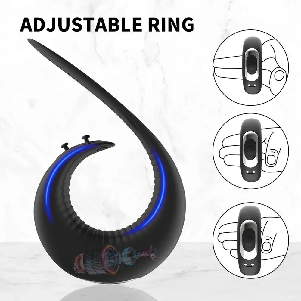 Strong Penis Erect Cock Ring Male Masturbation Tools Sexy Toys Vibrating Rings Clitoral Stimulator Sex Toys For Men Couple 18+