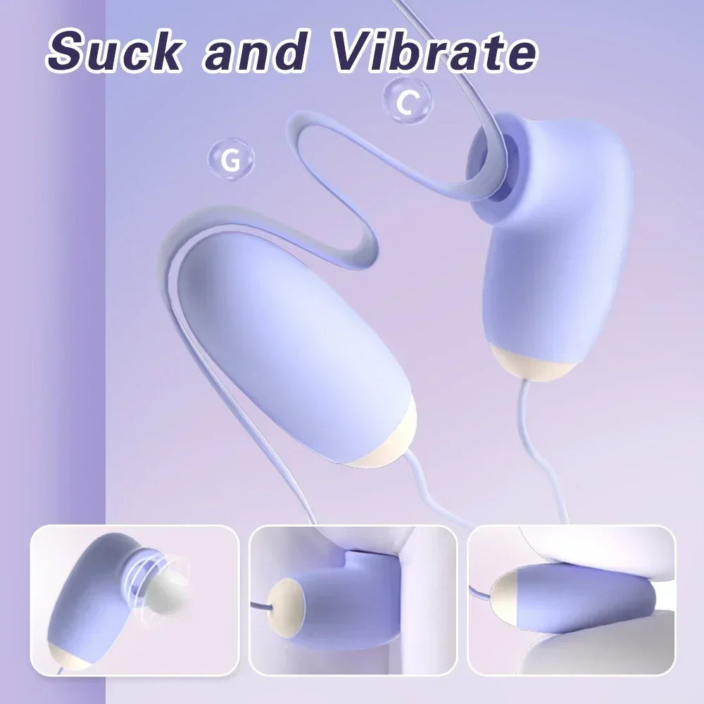 Sucking Vibrating Love Egg Massager For Women Clitoral Nipple Stimulation Quick Orgasm Sex Toys Portable Vagina Ball Adult Goods