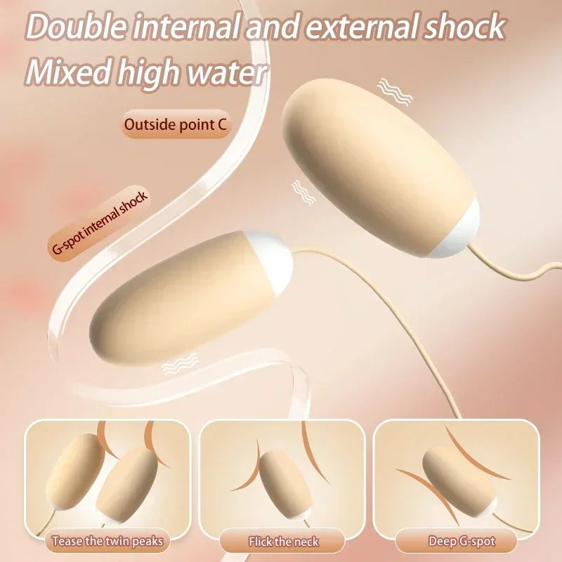 Sucking Vibrating Love Egg Massager For Women Clitoral Nipple Stimulation Quick Orgasm Sex Toys Portable Vagina Ball Adult Goods