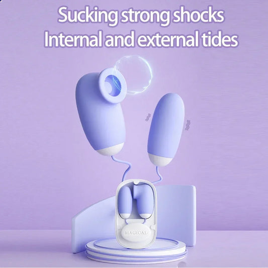 Sucking Vibrating Love Egg Massager For Women Clitoral Nipple Stimulation Quick Orgasm Sex Toys Portable Vagina Ball Adult Goods