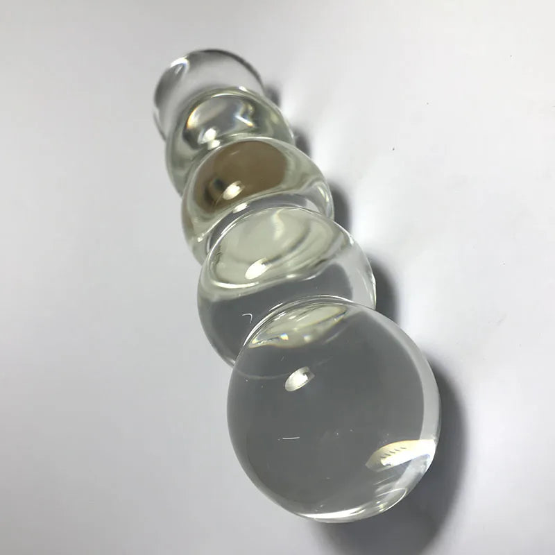 Super Big Anal Balls Glass Butt Plug Anal Beads Glass Double Dildo Anal Plug Dilatador Anal Toys Prostata Massage For Couple