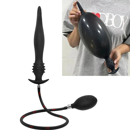 Super Huge Anal Plug Inflatable Butt Plug Dildo Pump Anus Clean Enema Sex Toy For Women/Men Vaginal Anal Toy Masturbator Dilator