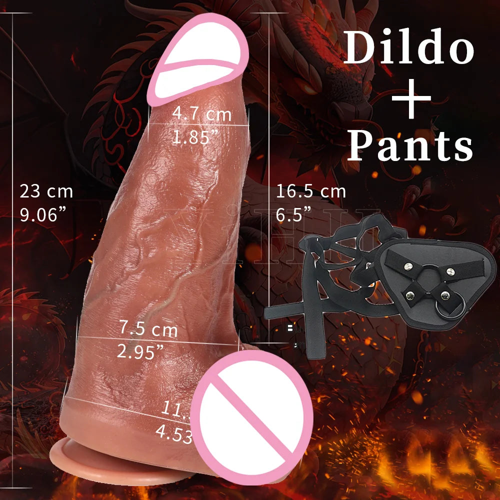 Super Huge Dildo Realistic Penis Soft Silicone Big Dick with Suction Cup Cock Anal Plug Sex Toy for Women Men Lesbian Aldult 18